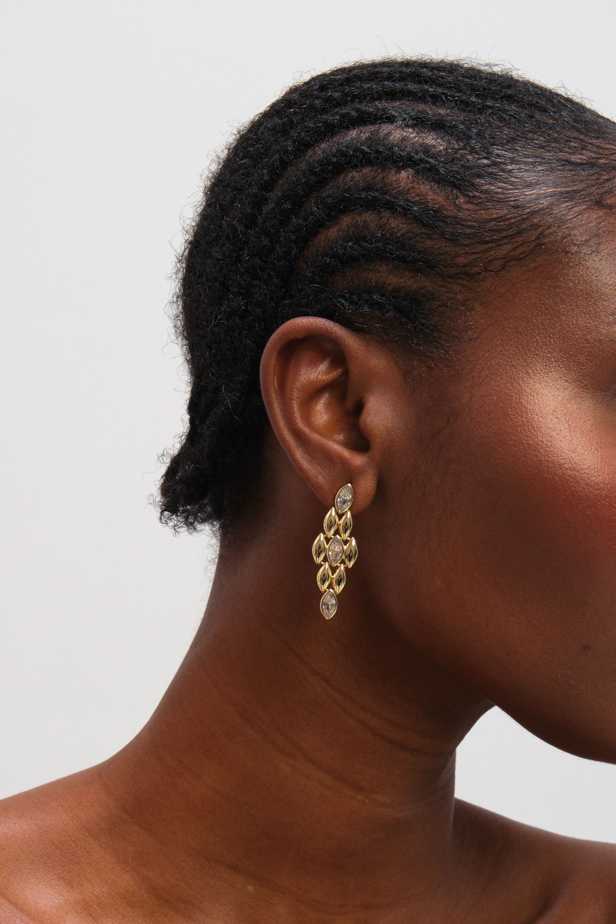 Jon Richard Gold Plated and Crystal Earrings