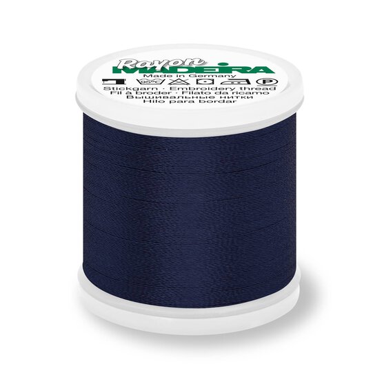 Madeira Blue Black Rayon 40 Thread 200m (1044)