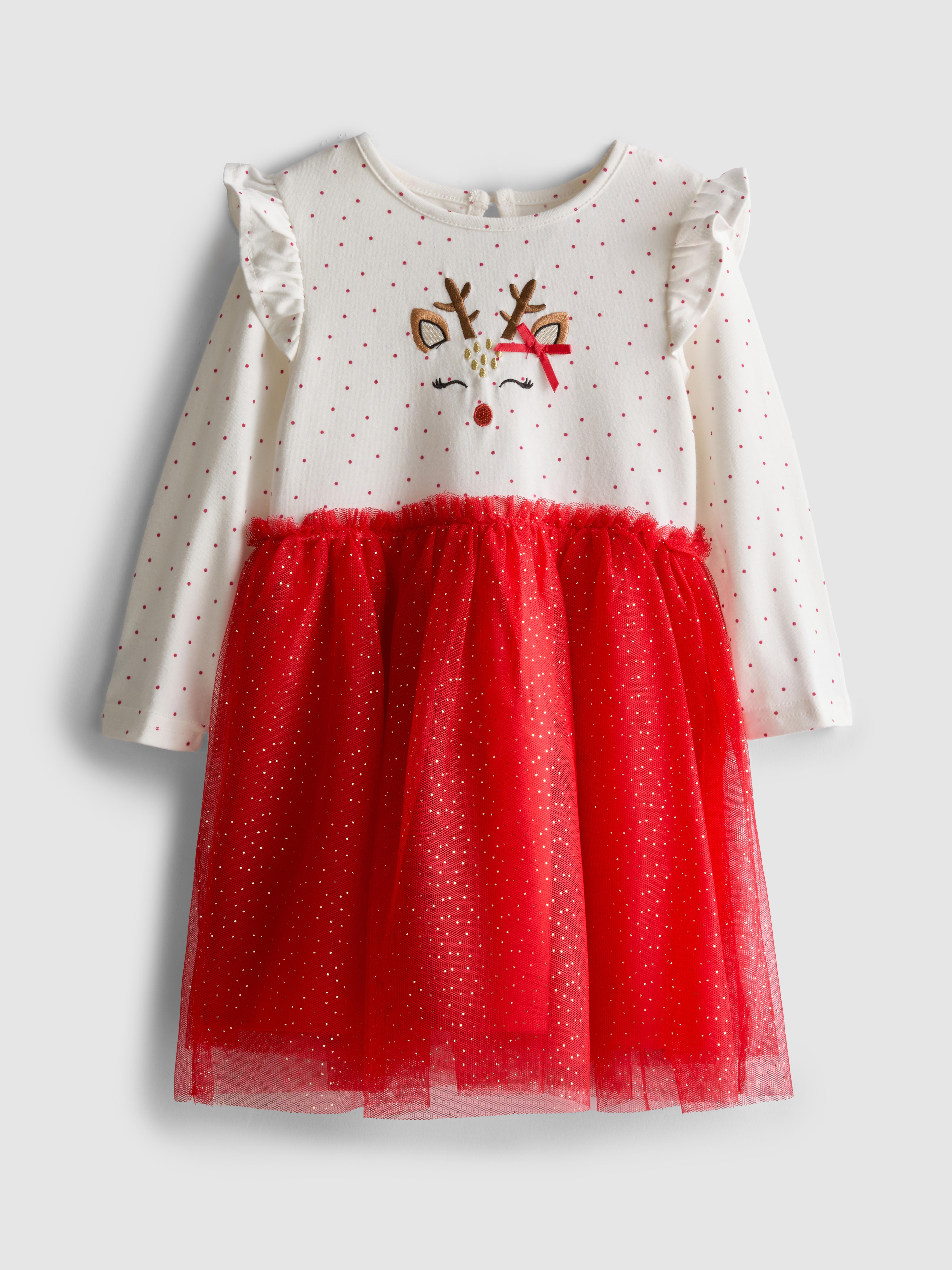 0-36mths | Christmas Reindeer Tutu Dress