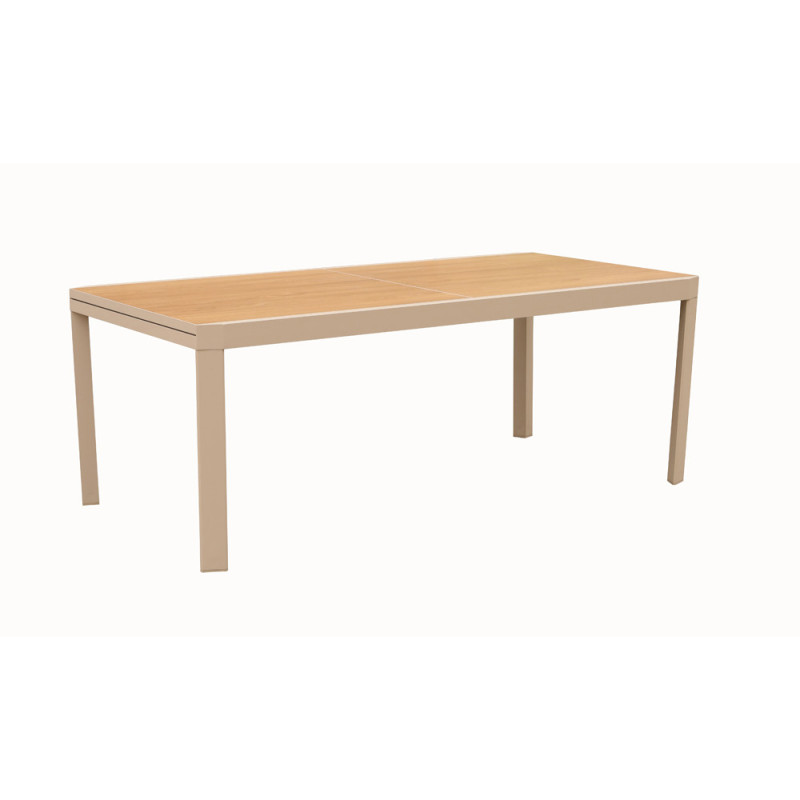 Table de jardin extensible Stacy sable 200-300 x 100 x 75 cm