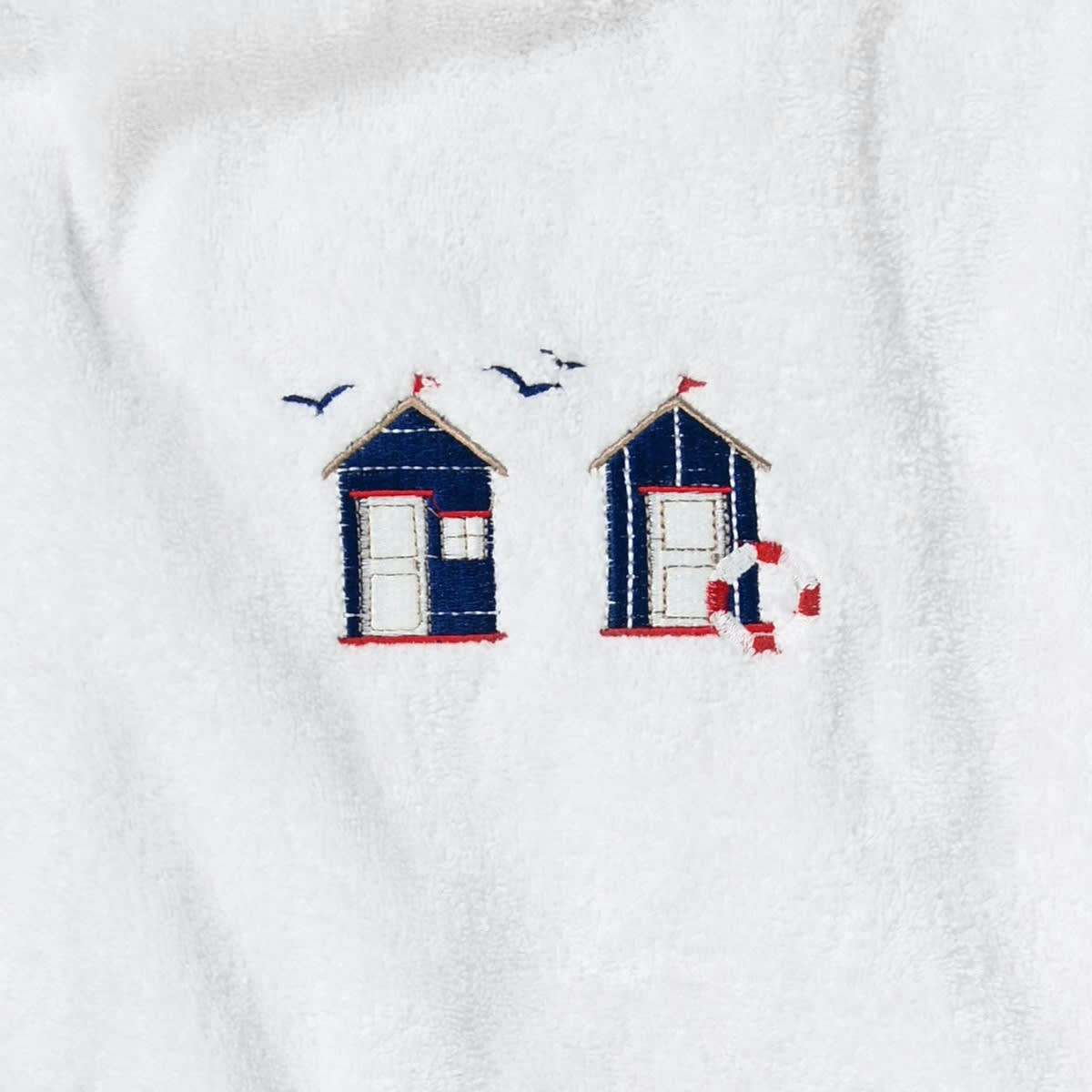 CABINE 21 - Paréo de bain en coton Blanc Taille unique