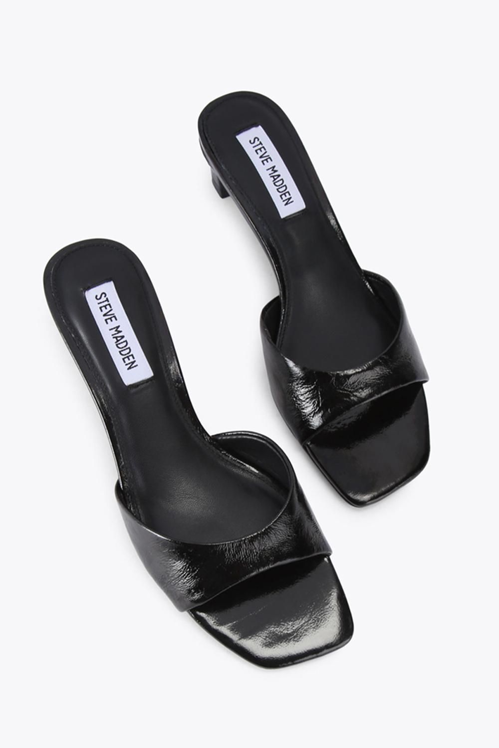 STEVE MADDEN Hints Black' Leather Heels