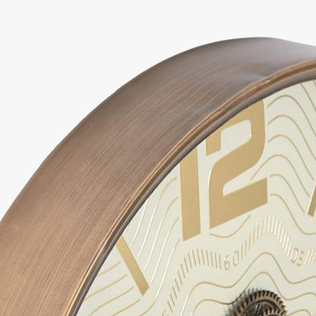 Relogio Bege e Dourado 60x8x60