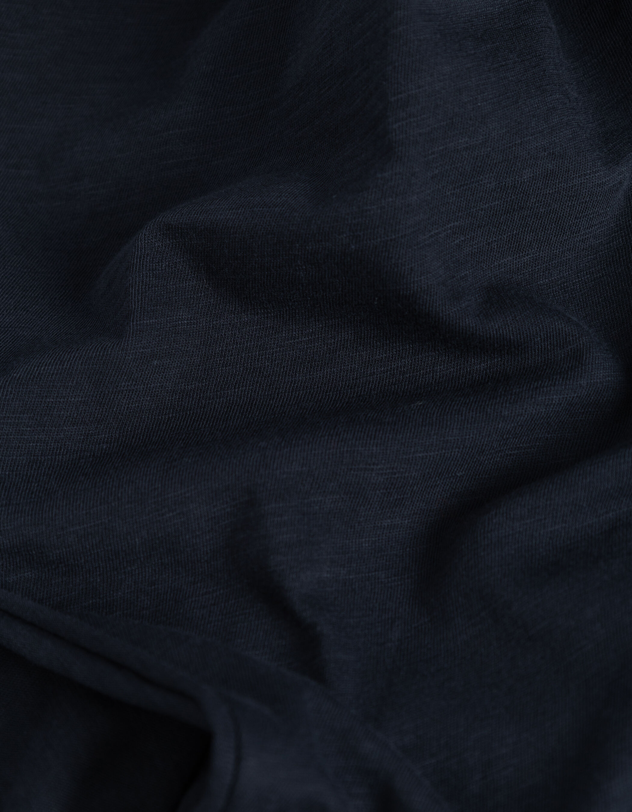 T-shirt manches longues noir coton bio flammé Homme
