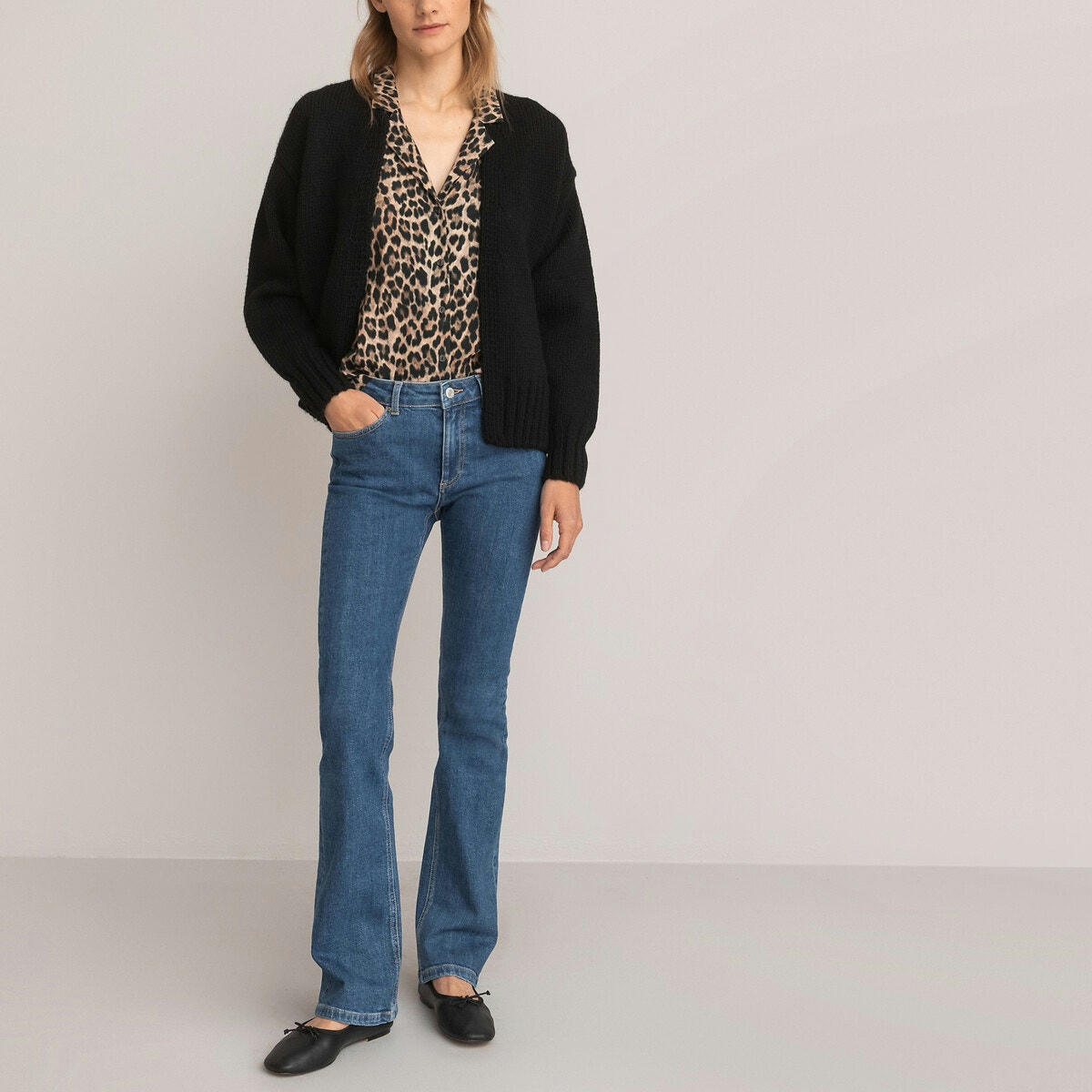 Chemise imprimé animalier, manches courtes