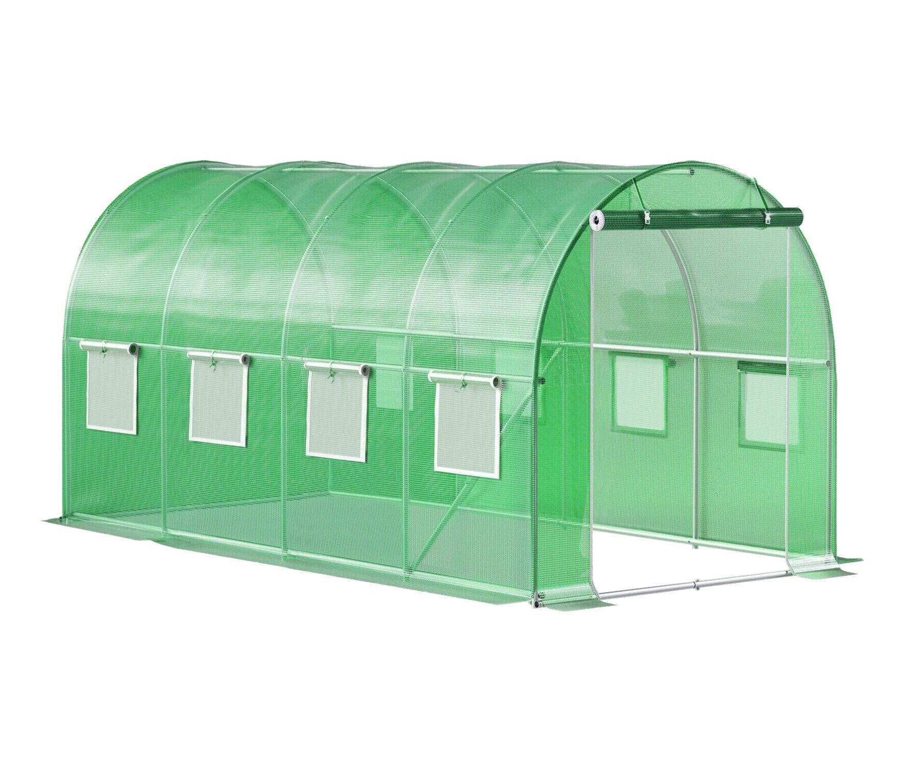 Tunel ogrodowy zielony foliowy szklarnia folia 4x2x2m 8m²