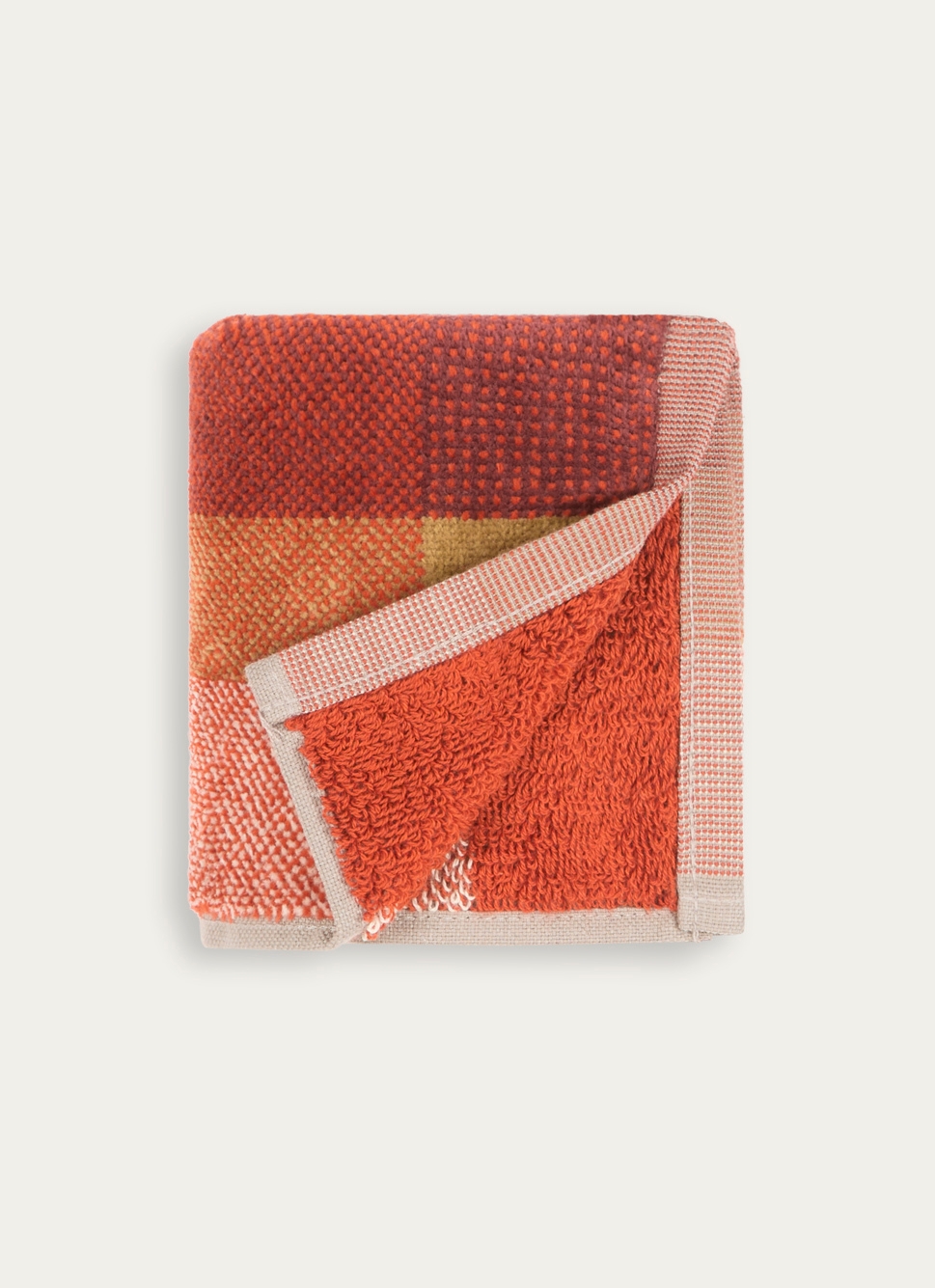 SERVIETTE INVITÉ EN VELOURS à CARREAUX ROUGE FONCÉ