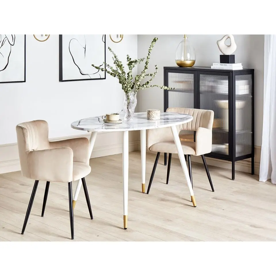 GUTIERE - Eettafel - Wit - MDF
