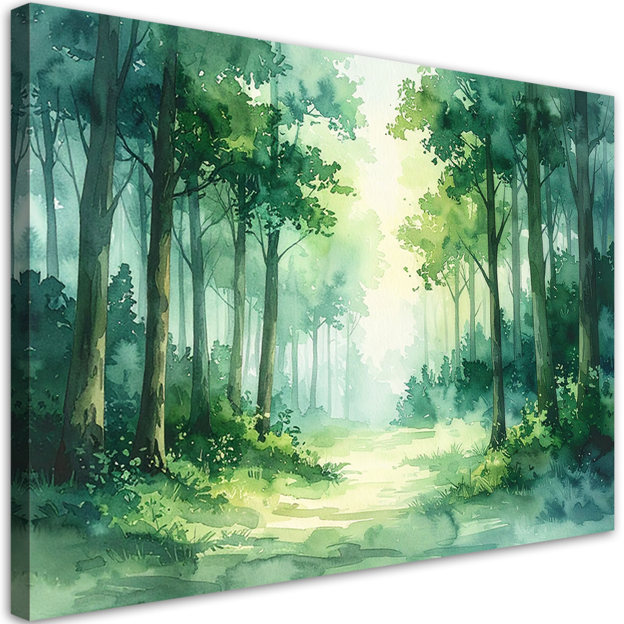 Obraz do salonu sypialni biura, Zielony Las Krajobraz Natura 30x20