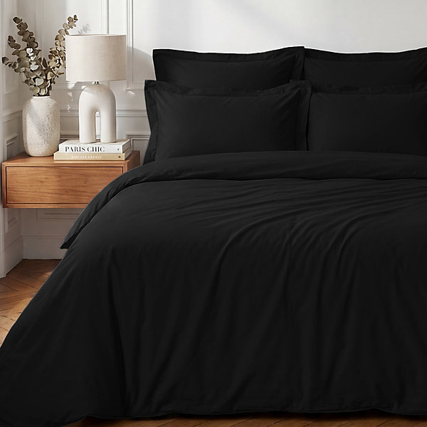 Housse de couette en percale coton Noir 200x200 cm SOFT PERCALE