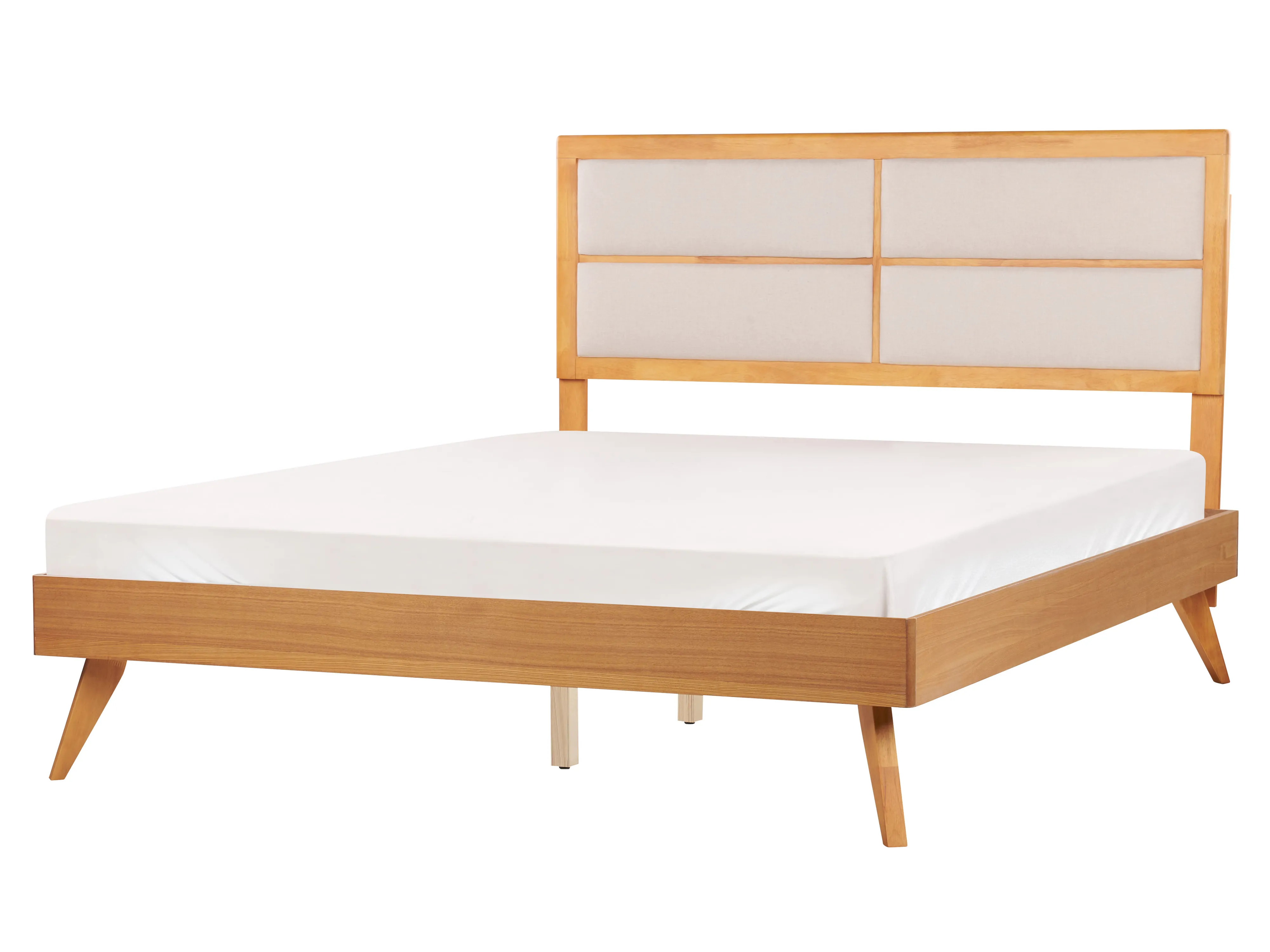 Bed POISSY 160 x 200 cm (EU King Size) Natural Ash Wood