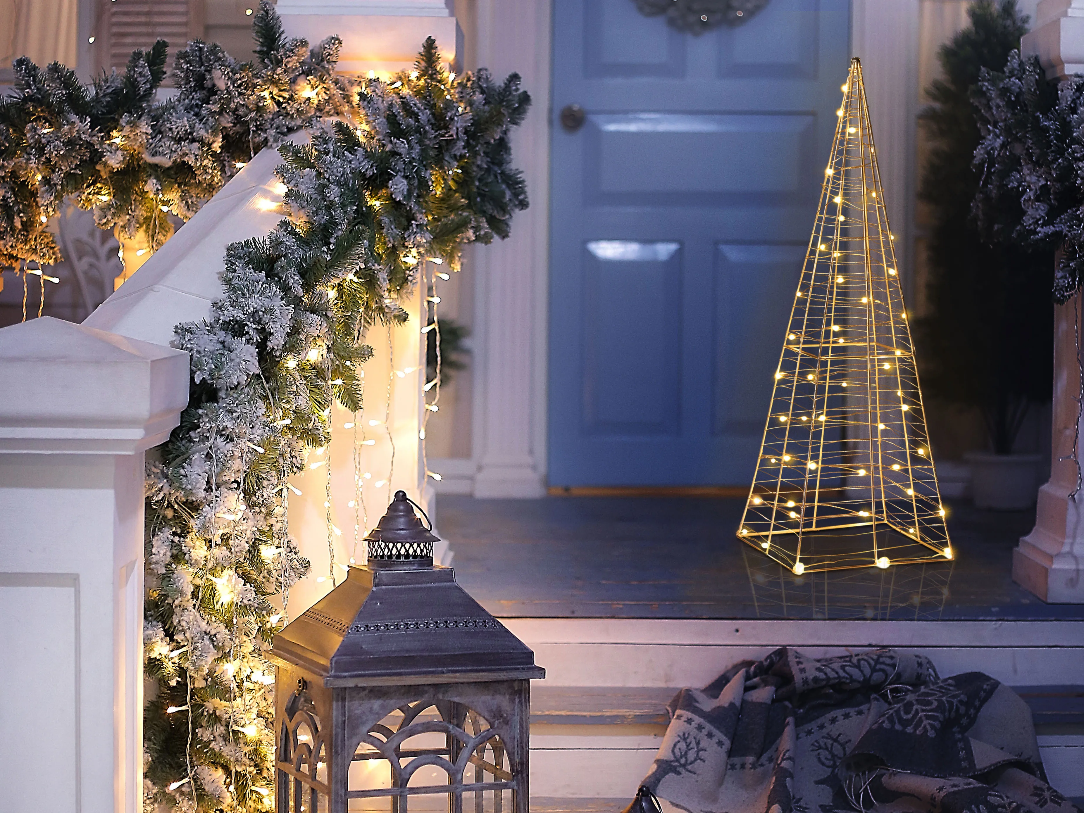Outdoor Decoration LED PUKSALA Christmas Tree 60 cm Silver