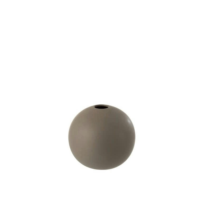 - Vase boule en  gris 18x18x17 cm