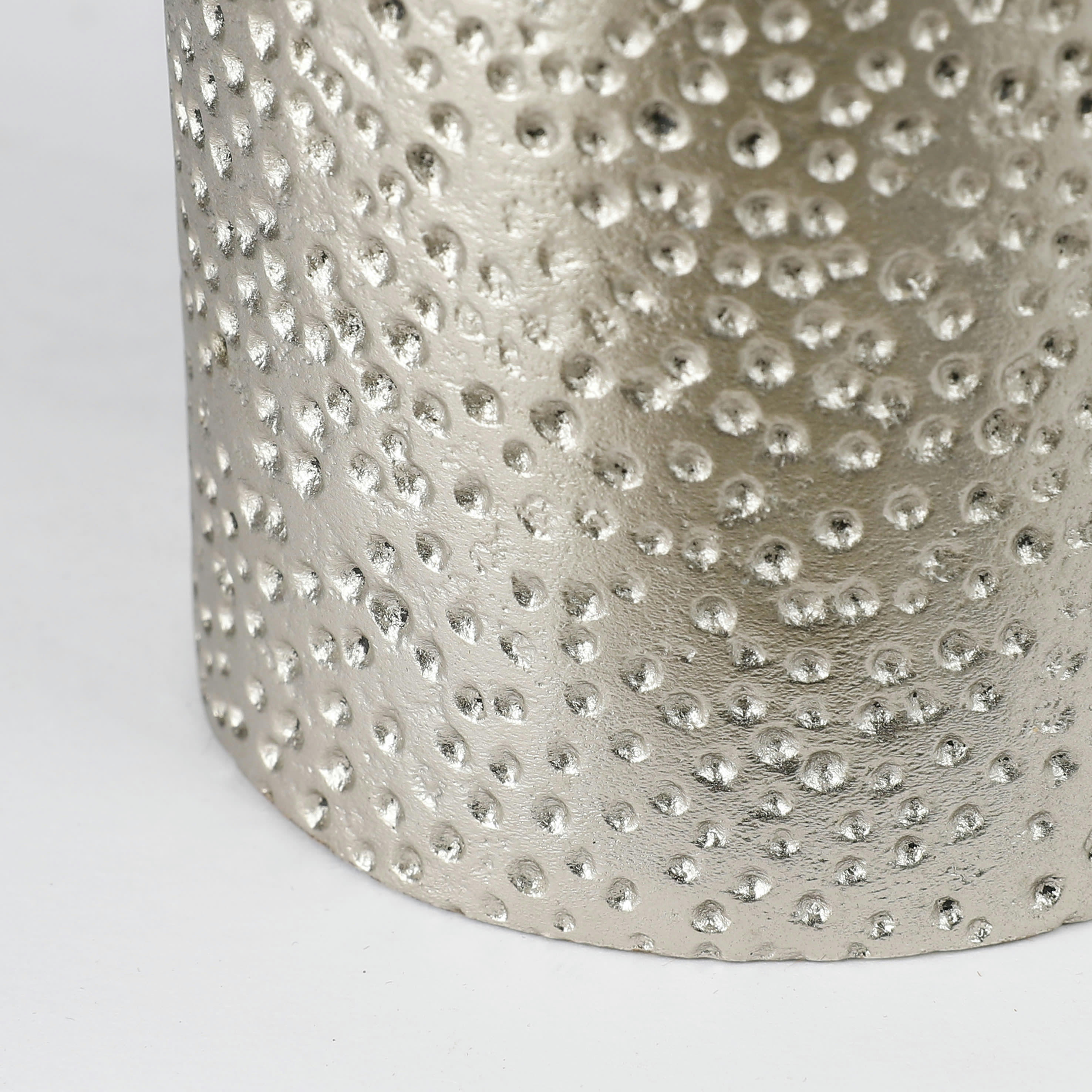 DAKAR - Bougeoir en aluminium argent antique H21,5