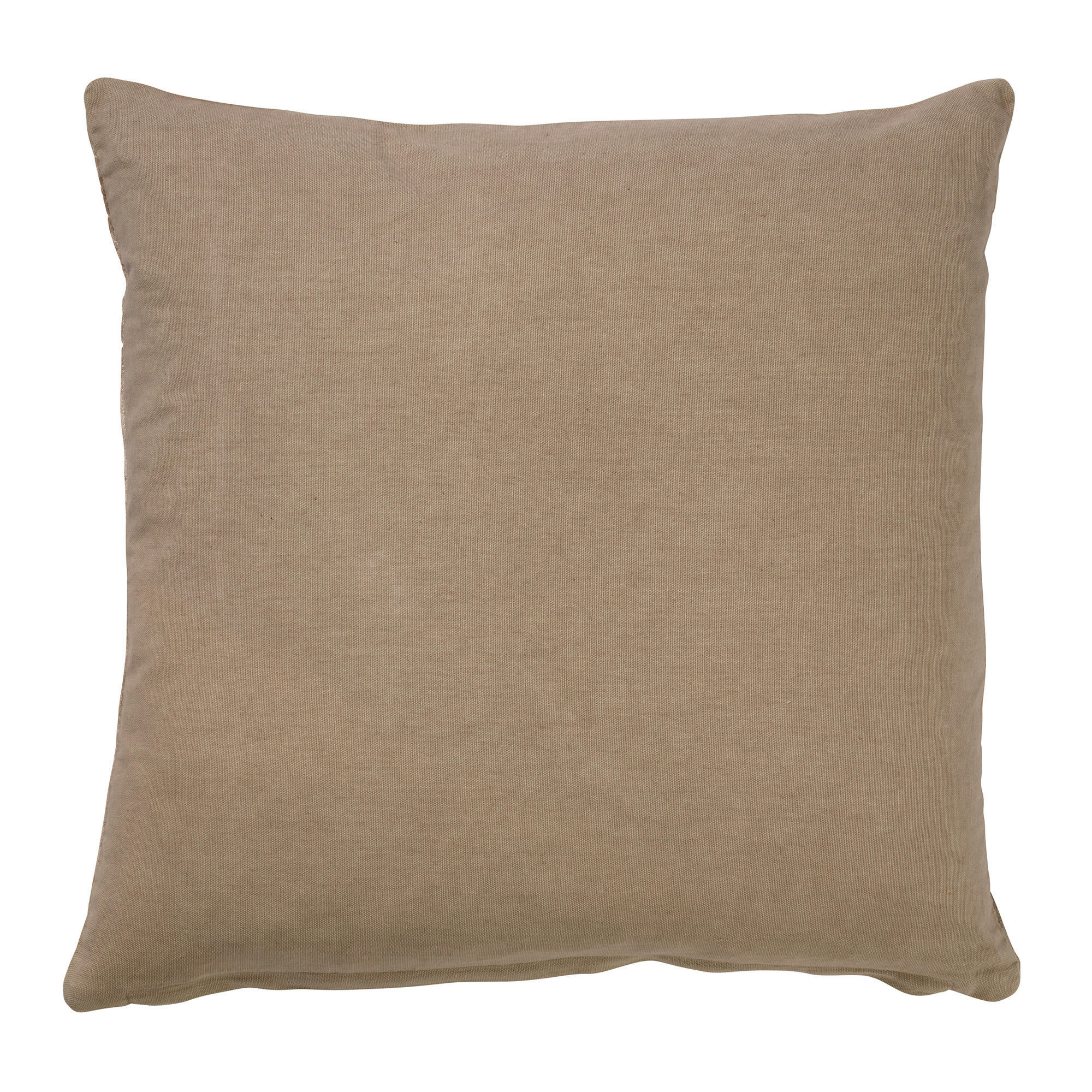 MONET - Coussin beige en velours 45x45 cm avec motif