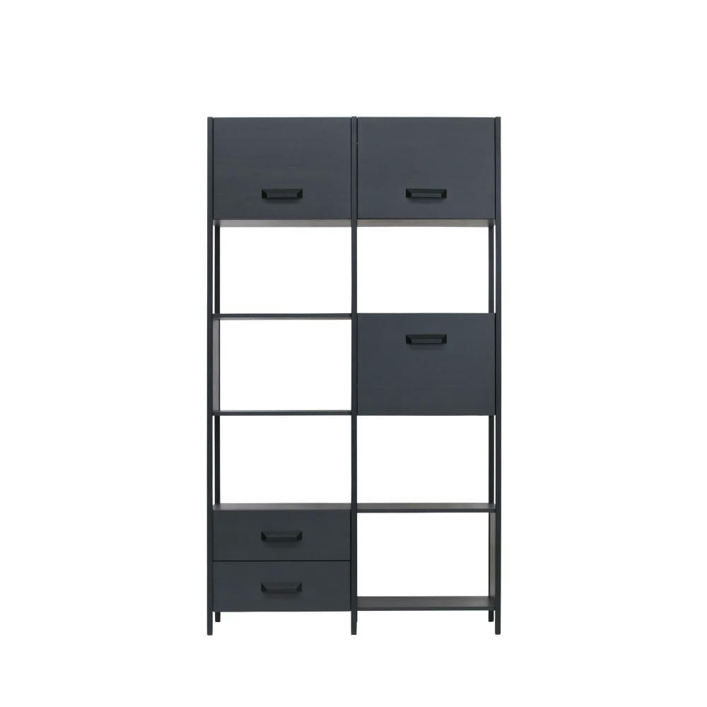 LEGACY - Etagère en bois et métal noir