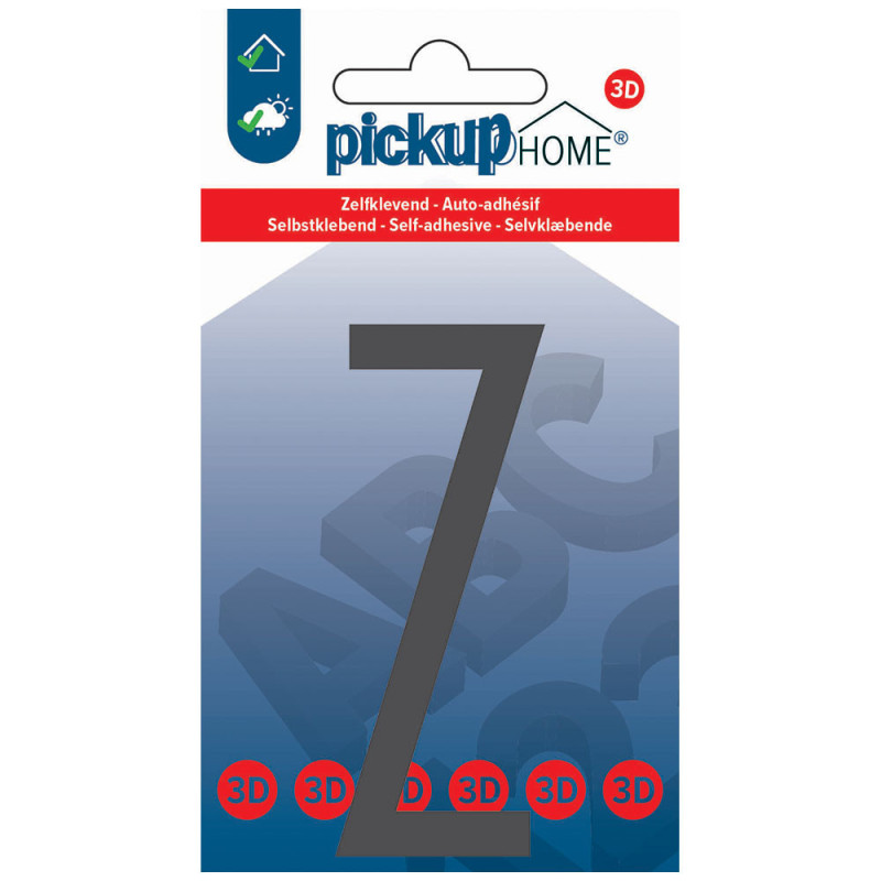 Lettre Z adhésive Stockholm grise 9 cm PICKUP