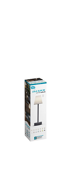 Lampe de table Lola Slim 30 230lm 2W IP44 anthracite H.32cm