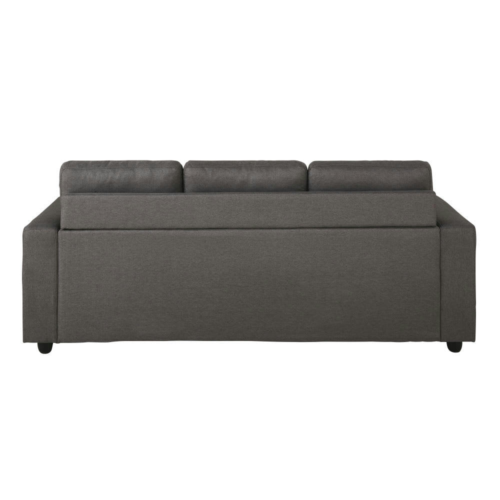 Jules - Canapé d'angle 3 places gris taupe