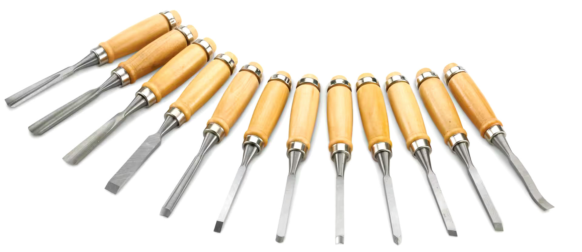 Mastercraft 12-pc Wood Carving Tool Set with Pouch, Forged Steel Blades and Wooden Handles