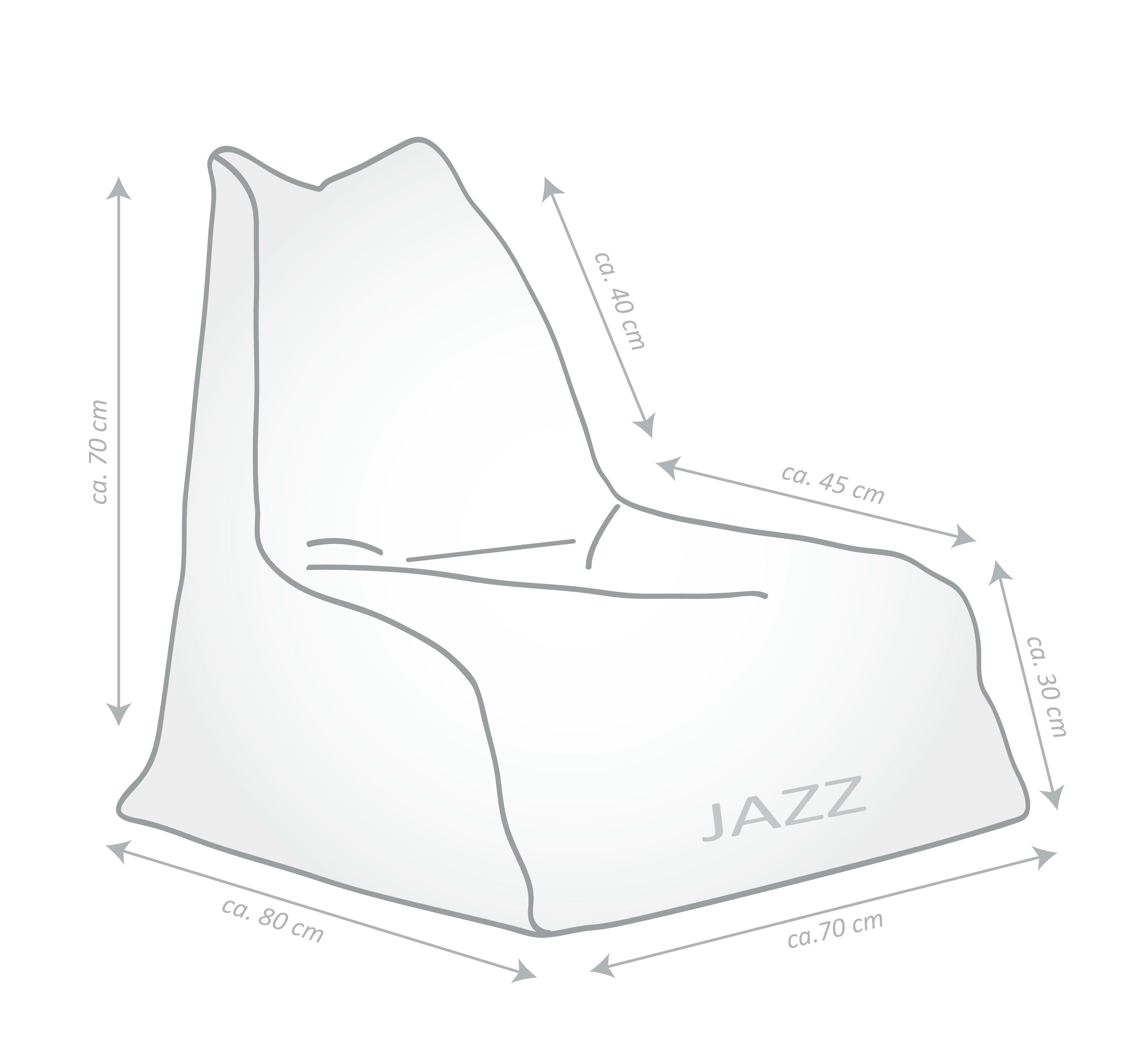 SHARA - Pouf velours grosse cote avec dossier bleu pétrole 70x80x70cm