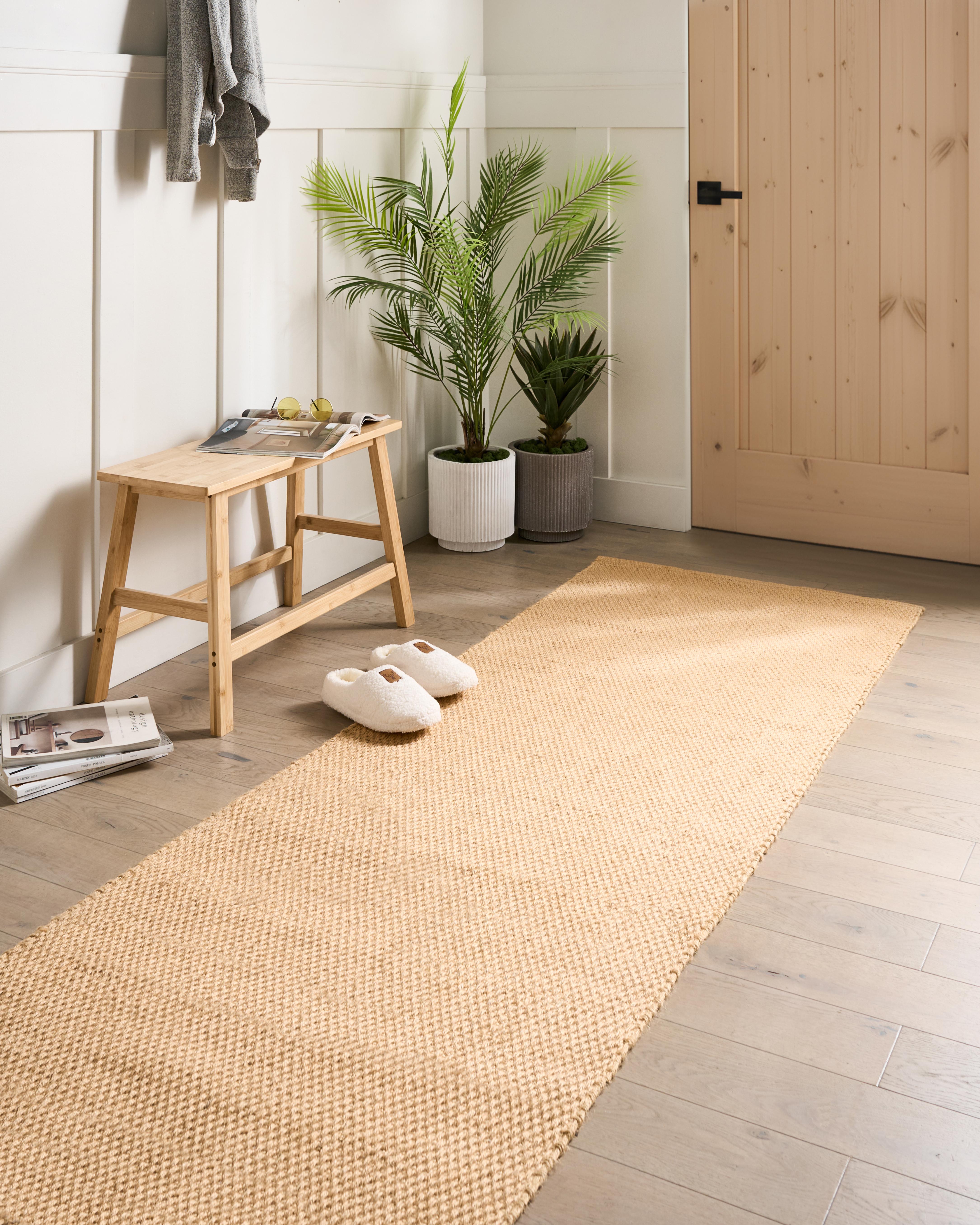 Rug NANDED Beige 80 x 300 cm Jute