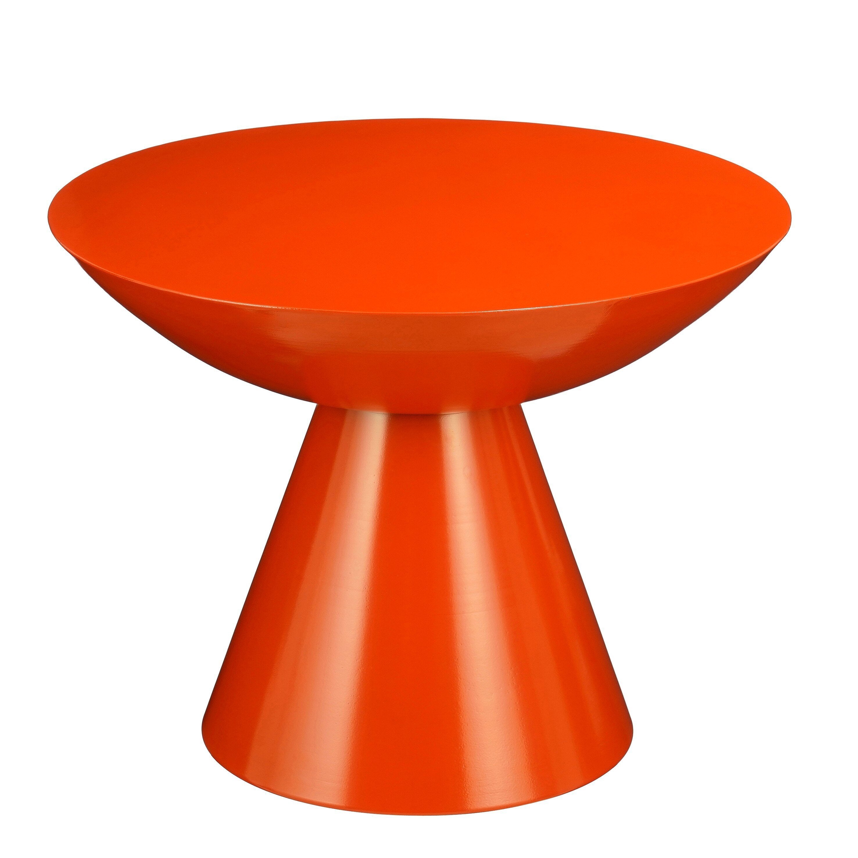 Mica Decorations Celise Bijzettafel - H44 x Ø59 cm - Metaal - Oranje