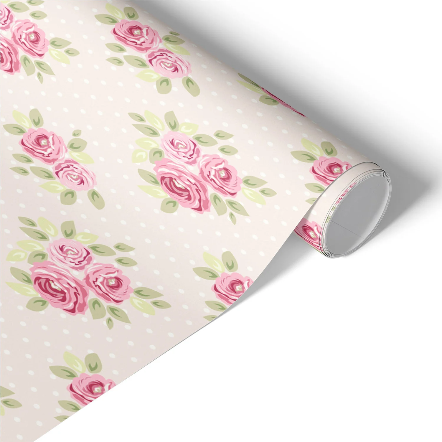 Folia meblowa Róże kremowe 50x100 Okleina samoprzylepna Laminat
