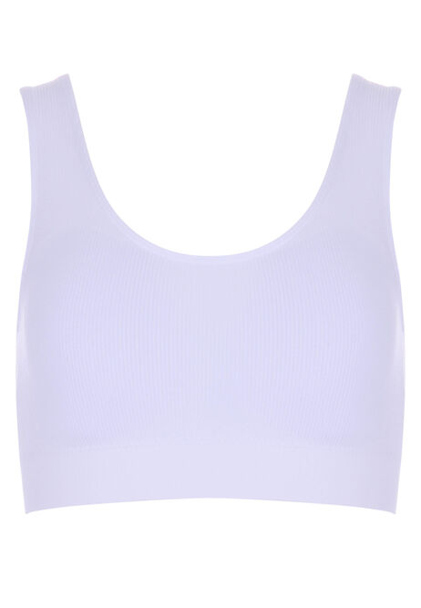 Older Girls Plain White Thick Strap Comfort Bra