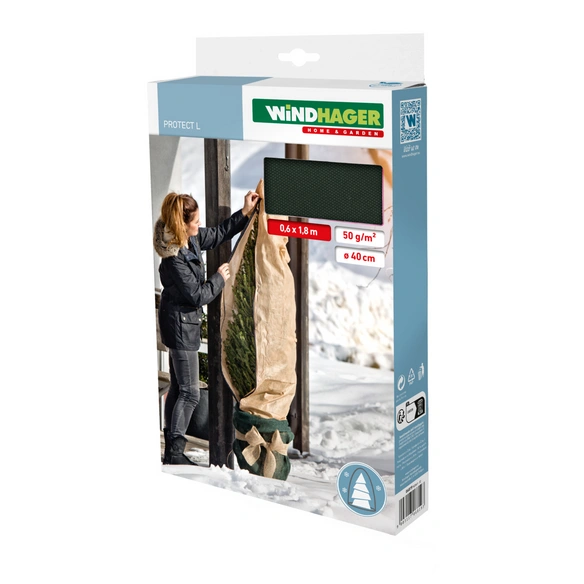Winterschutzsack, W-Vlieshaube Protect L, 0,6 x 1,8 m, beige