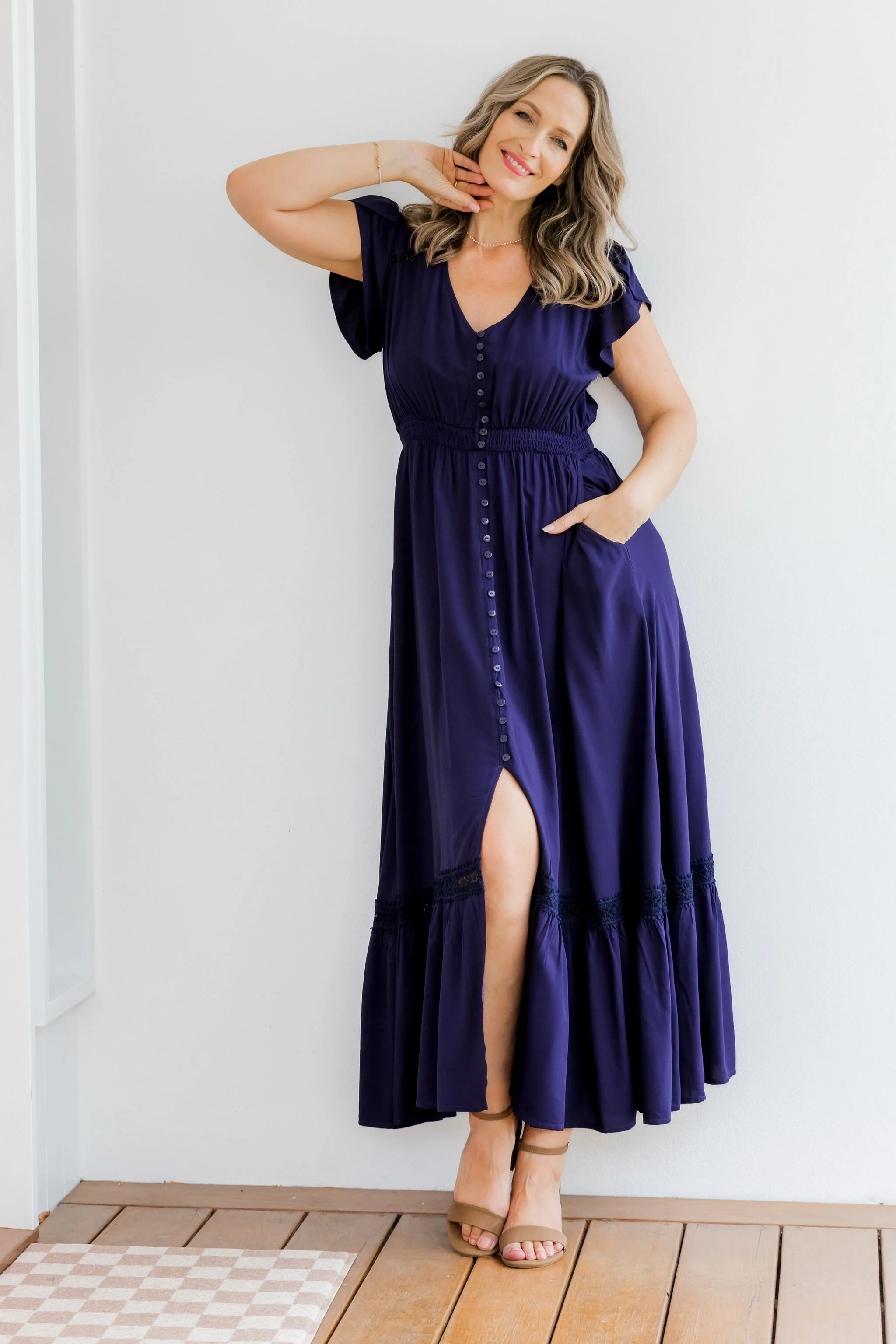 Louisa Maxi Dress in Midnight