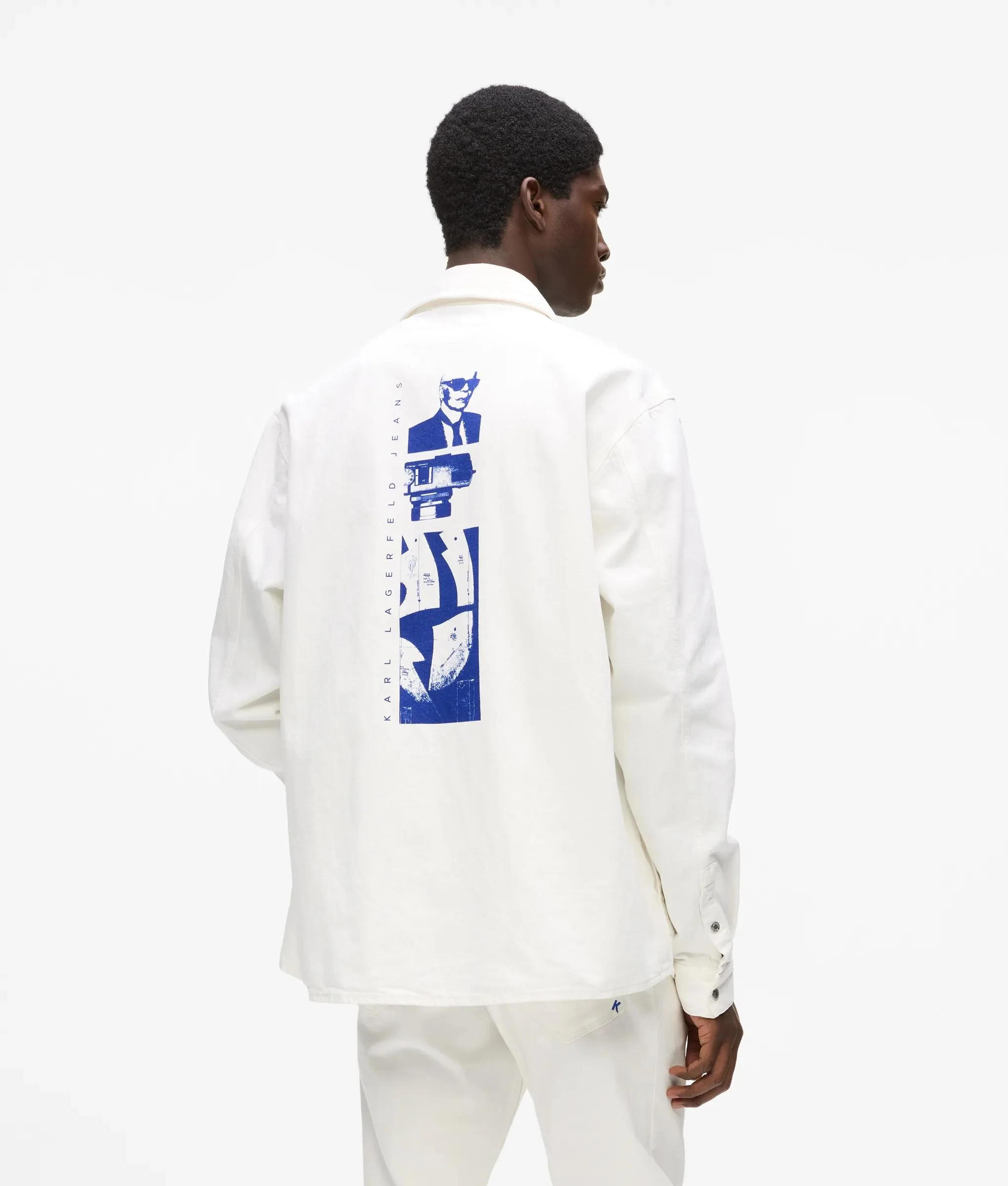 Surchemise en denim avec imprimé Karl graphique