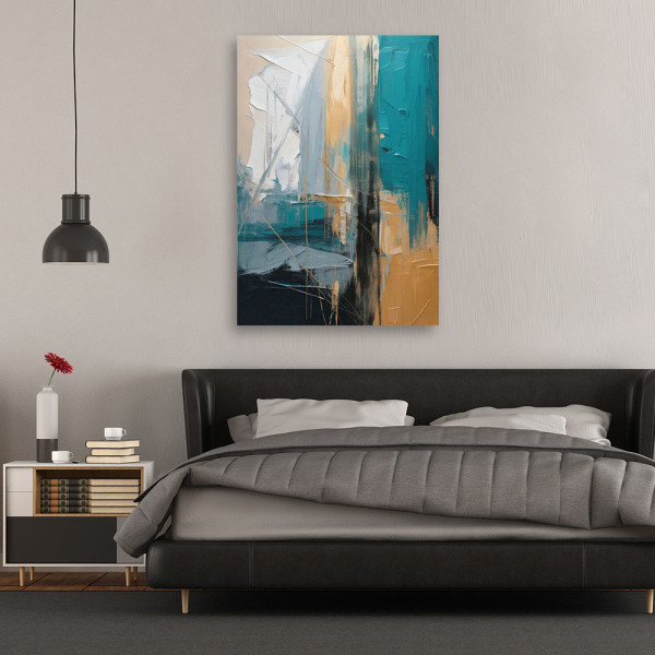 Feeby Obraz nowoczesny, Abstrakcja Geometryczna Złoto 40x60