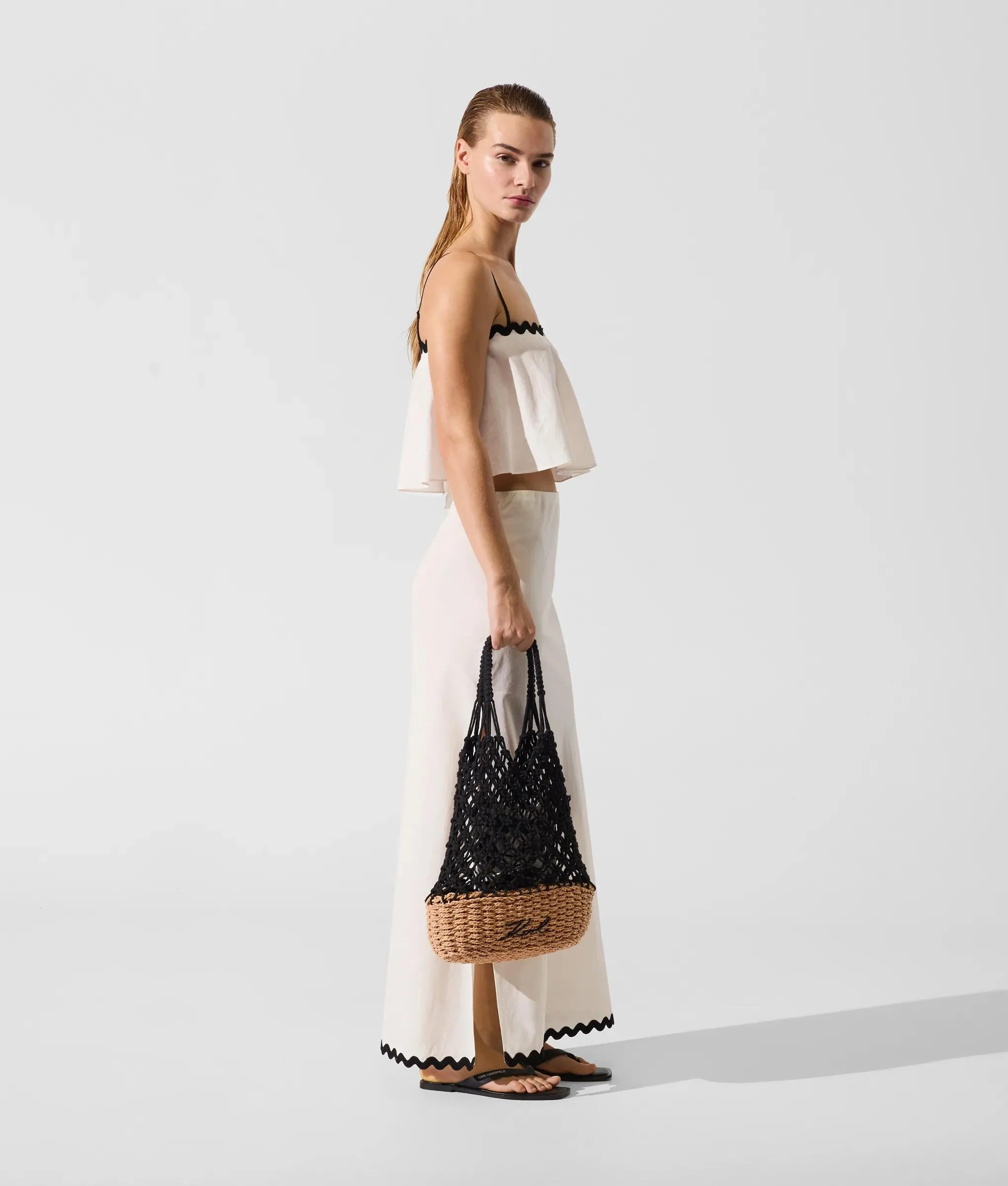 Sac de plage Signature en macramé