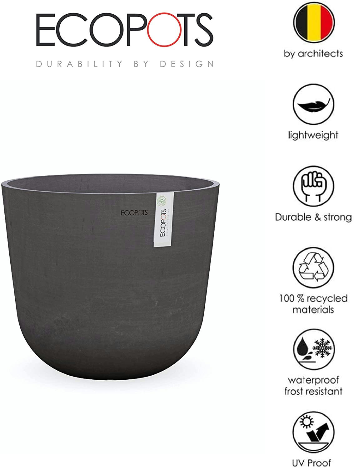 - Plante d'intérieur - Palmier areca de 90 cm en pot noir