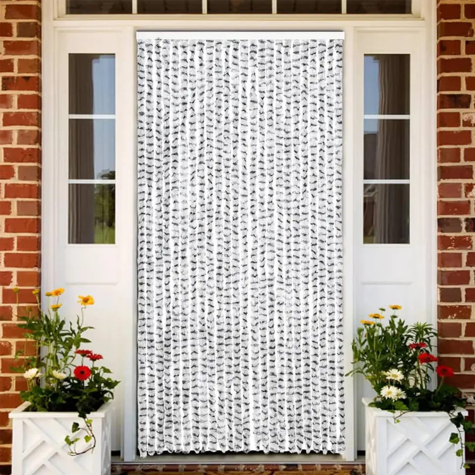 vidaXL - Deurgordijn - Grijs - Polypropyleen - 100 x 220 cm