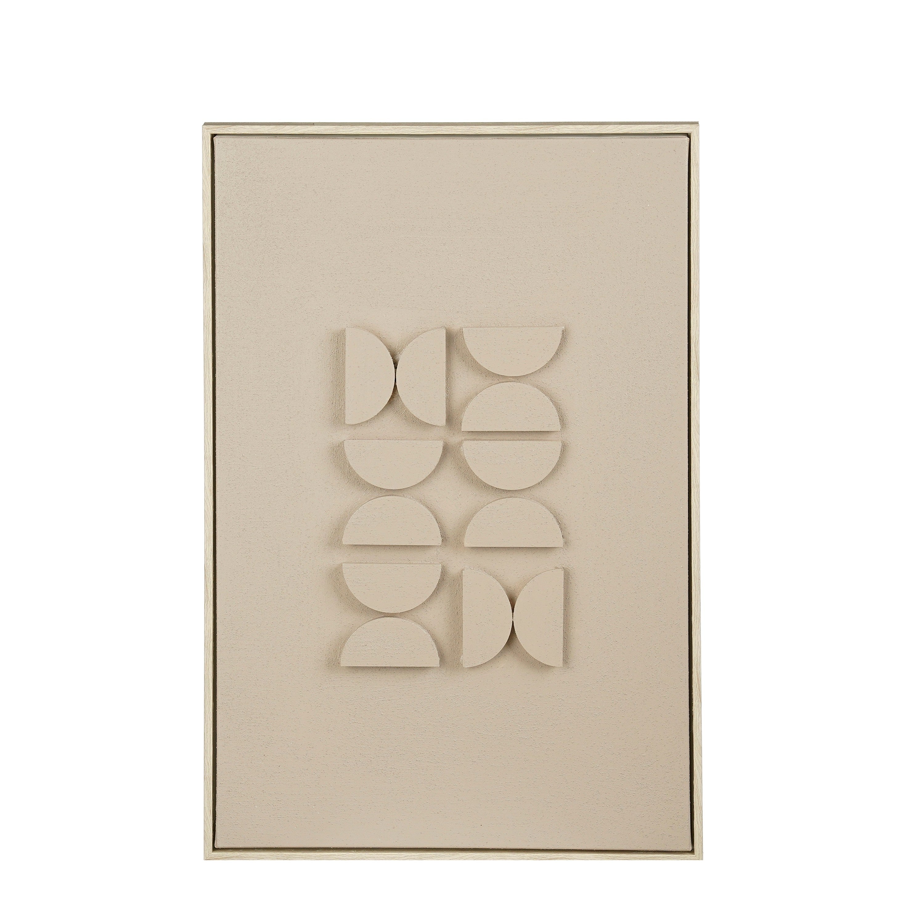 Mica Decorations Wanddecoratie - Wandpaneel Abstracte Kunst 60 x 40 x 3 cm - Woondecoratie voor Woonkamer of Slaapkamer - Lichtgrijs