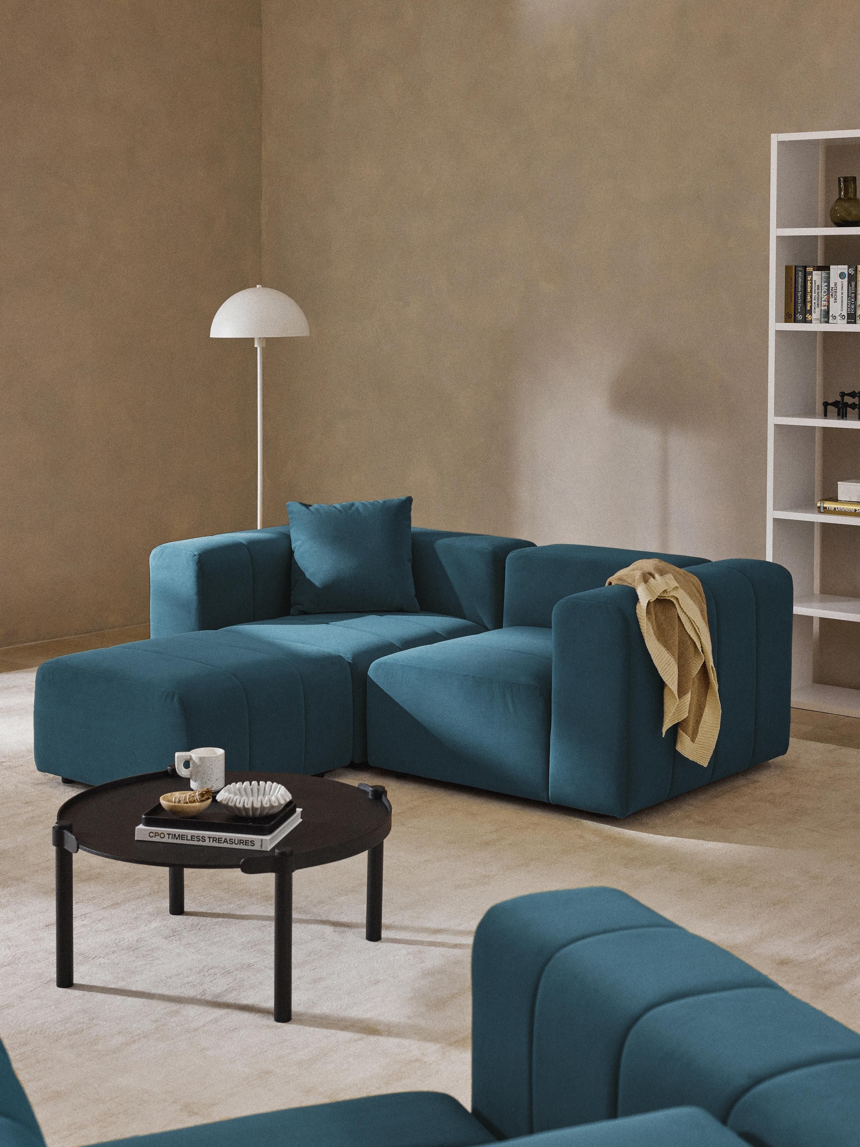 Samt-Sofa-Hocker Lena