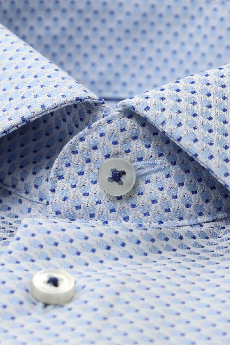 ETERNA 1863 Slim Fit Hemd blau, Strukturiert