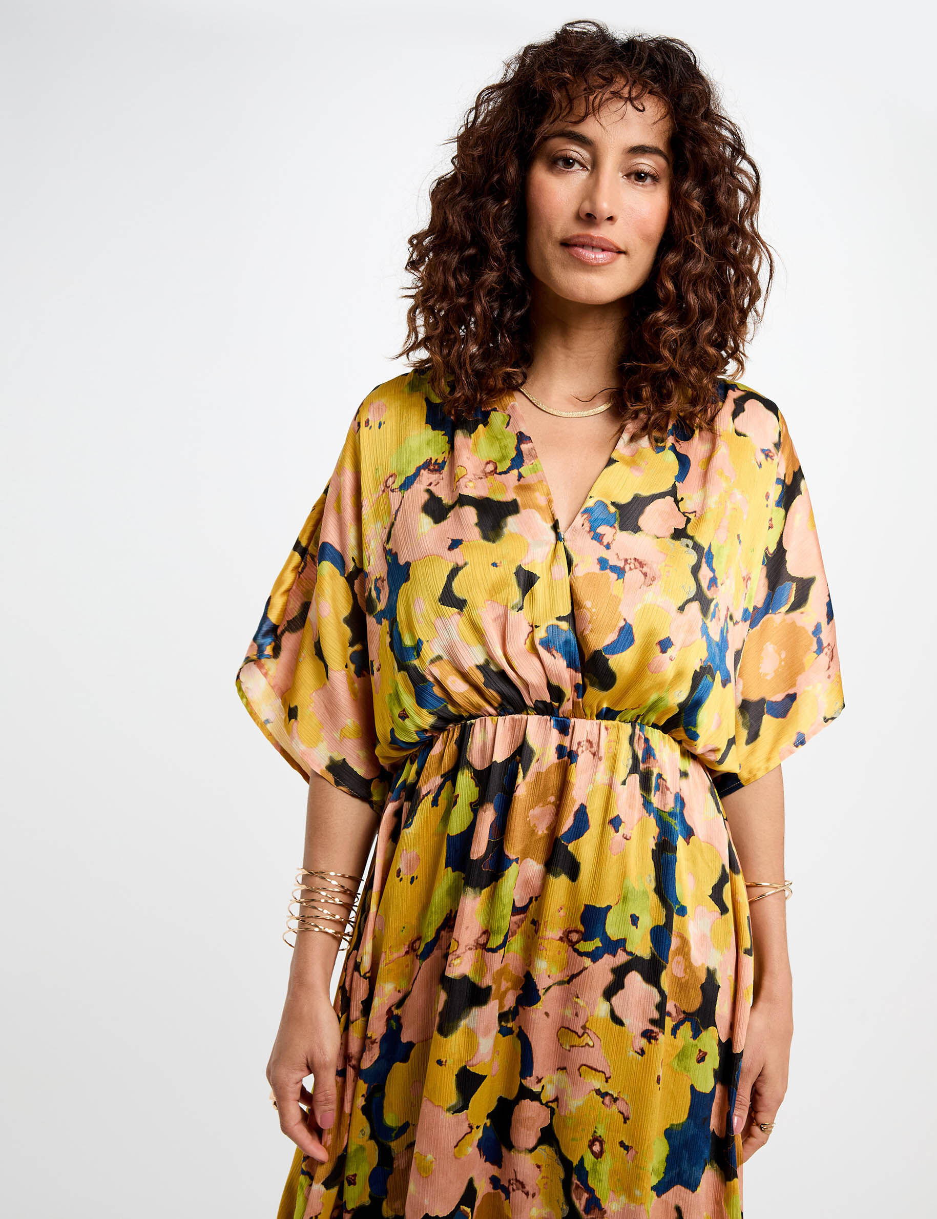 Printed Straight Midi Dress Multicolor Women