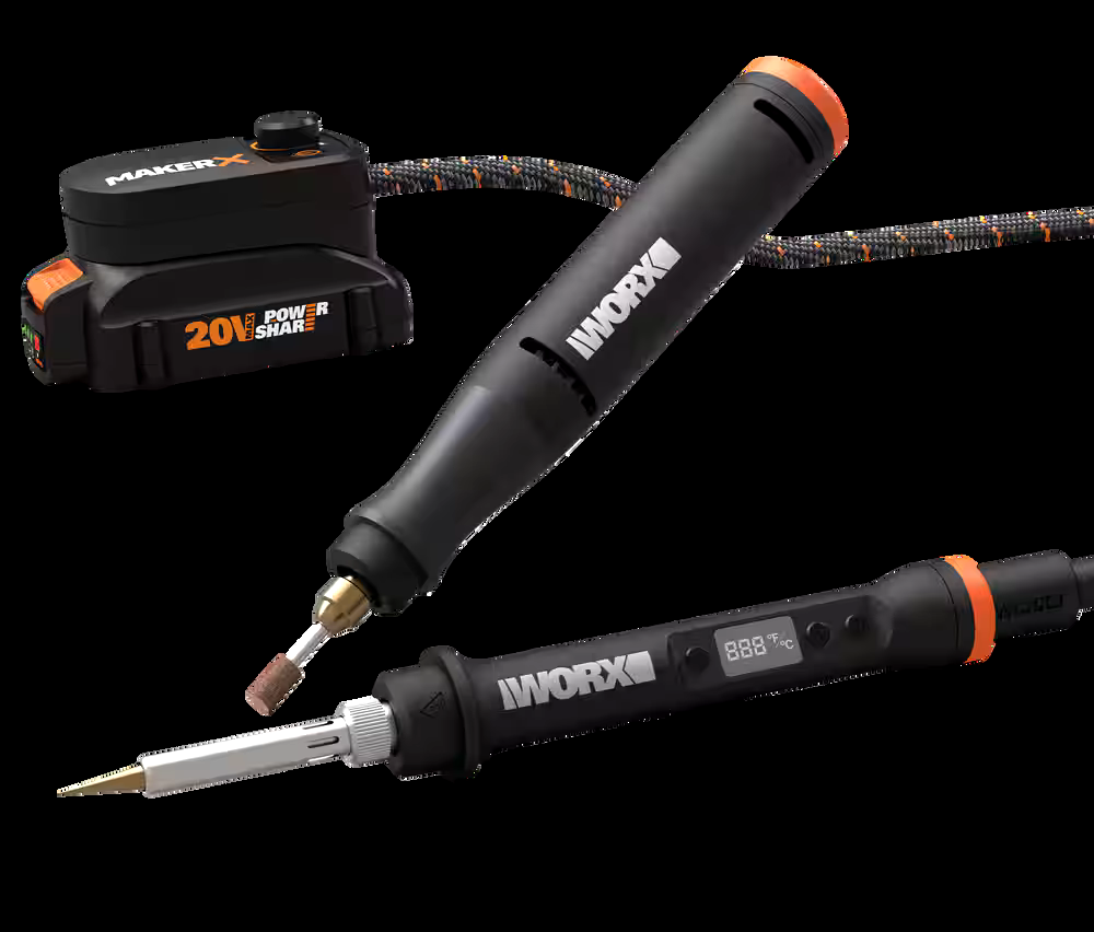 WORX WX988L MAKERX 20V Variable Speed Rotary Tool & Wood/Metal Crafter Combo Kit with Accessories