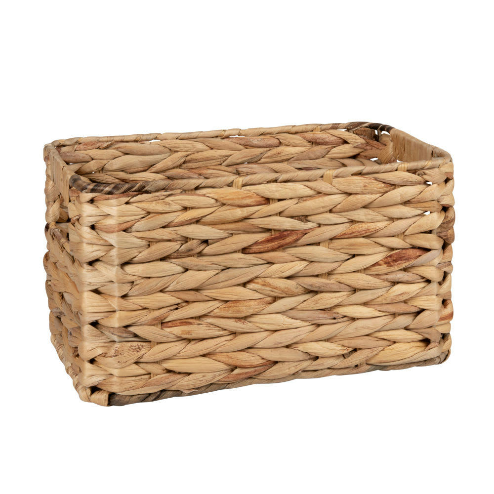 - Paniers rectangulaires en jacinthe d'eau tressée H19 (x3)