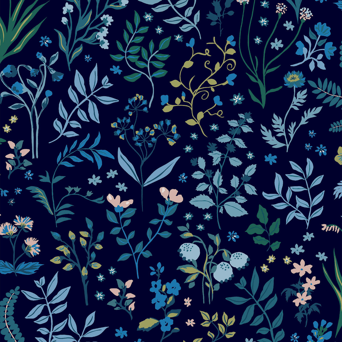 Joules Vliesbehang - Holcombe Floral Navy - 1005x52