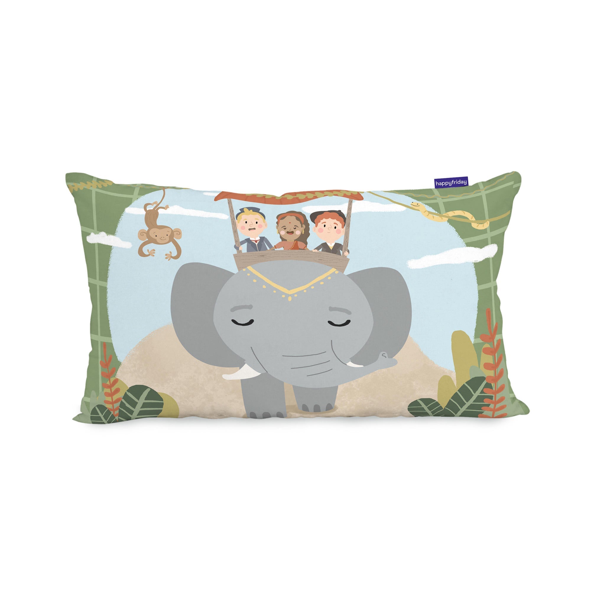 World trip Kussensloop 50x30 cm Mr Fox, Veelkleurig, 100% katoen, de k