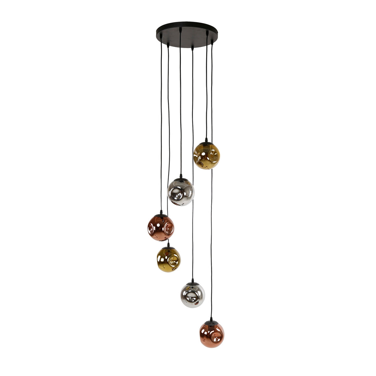 Giga Meubel Hanglamp Stellar - Zilver Metaal - 50x50x180cm
