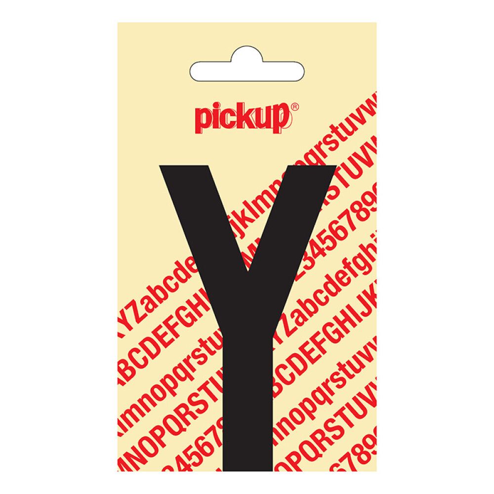 BOKSTAV PICKUP NOBEL Y SVART 90 MM SELVKLEBENDE