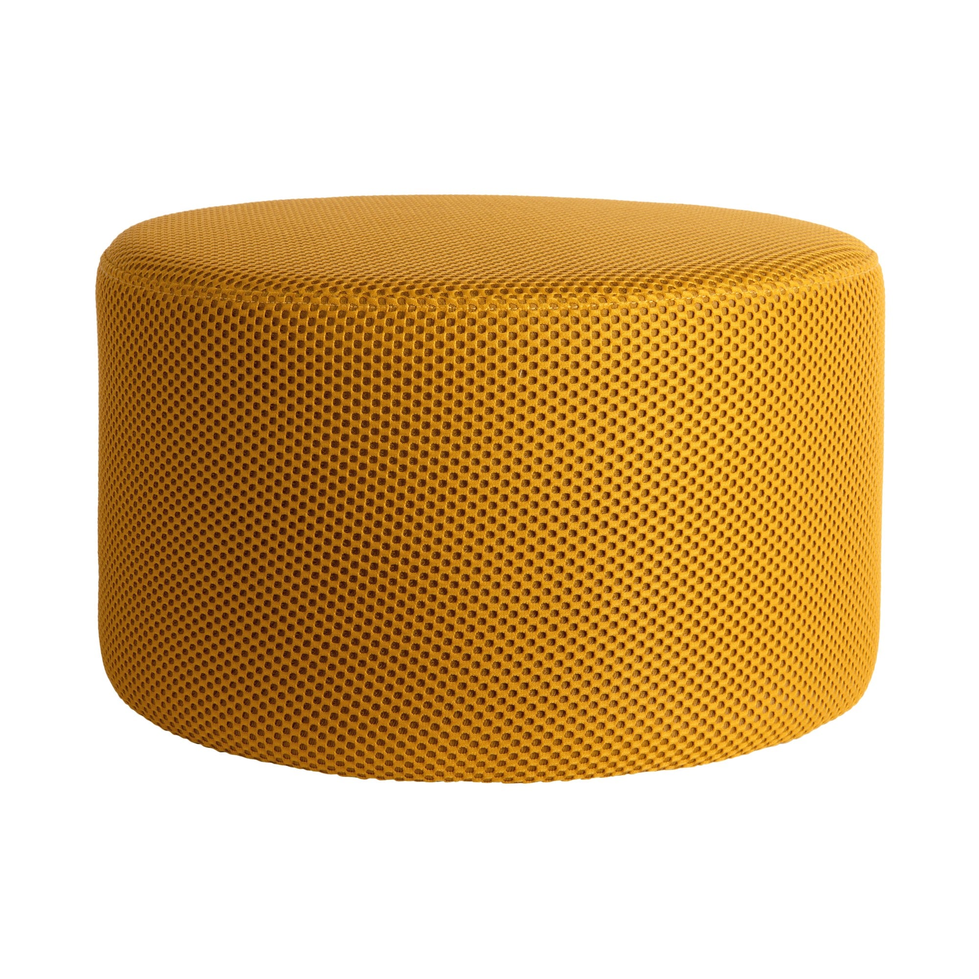Leitmotiv poef Retro Mesh - geel - Ø50cm