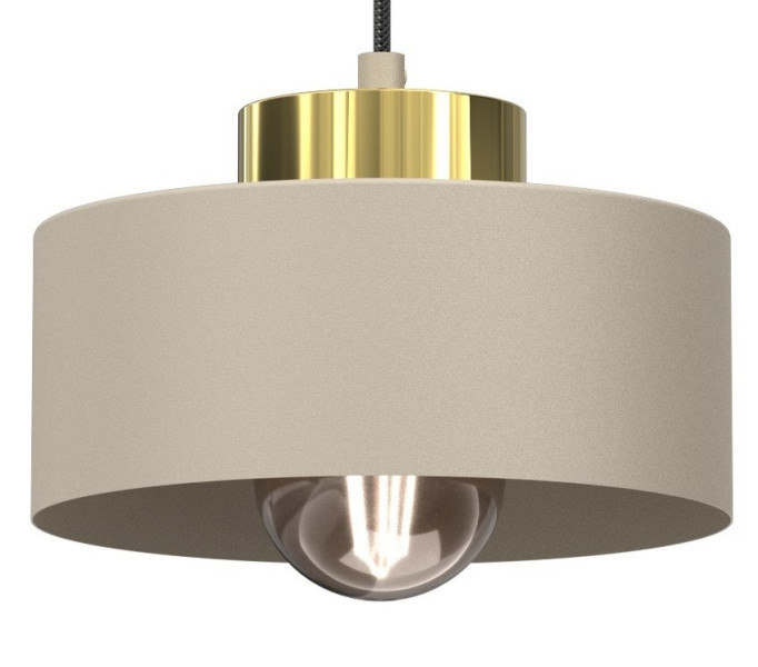 Lampa Wisząca MARTI Beżowo-złota 1xE27 20cm Nowoczesna do Salonu