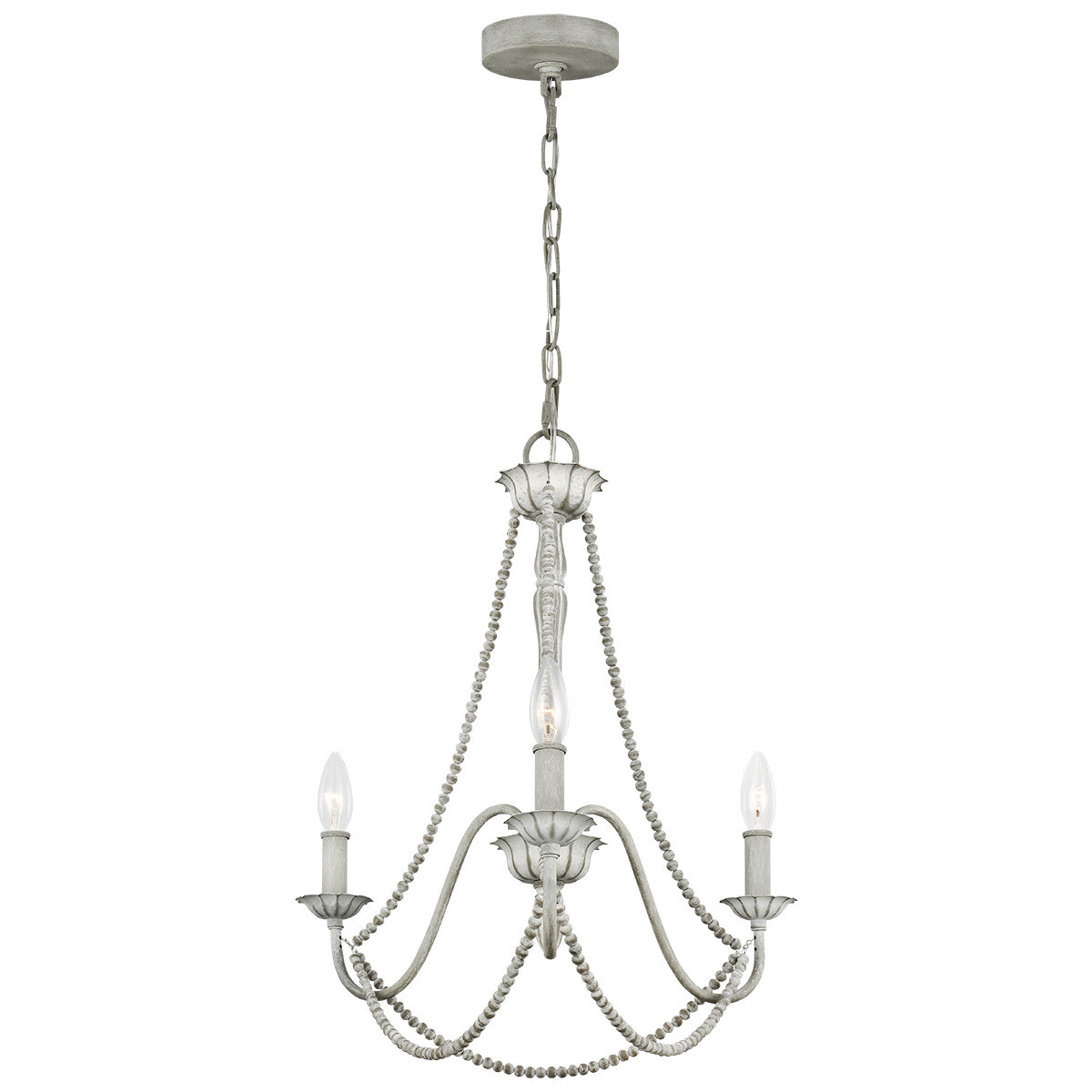 Lampa wisząca sprany szary Maryville 3xE14x60W wym: 216x48,3x48,3 cm Feiss