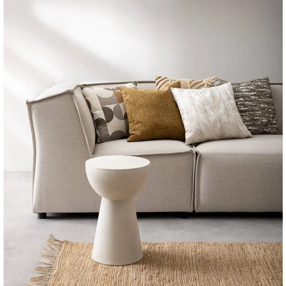 Sierkussen Jesper - off-white/bruin/grijs - 45x45 cm